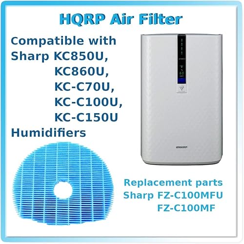Miniatura 7 de HQRP Paquete de 2 filtros humidificadores de repuesto para Sharp FZ-C100MFU  FZ-C100MF compatible con humidificador Sharp KC-850U KC-860U
