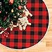 ALAZA Weihnachtsbaum-Röcke, schwarz, rot, kariert, groß, Weidenkorb, Weihnachtsbaum-Decke, für Silvester, Dekoration, Urlaub, Heimdekoration