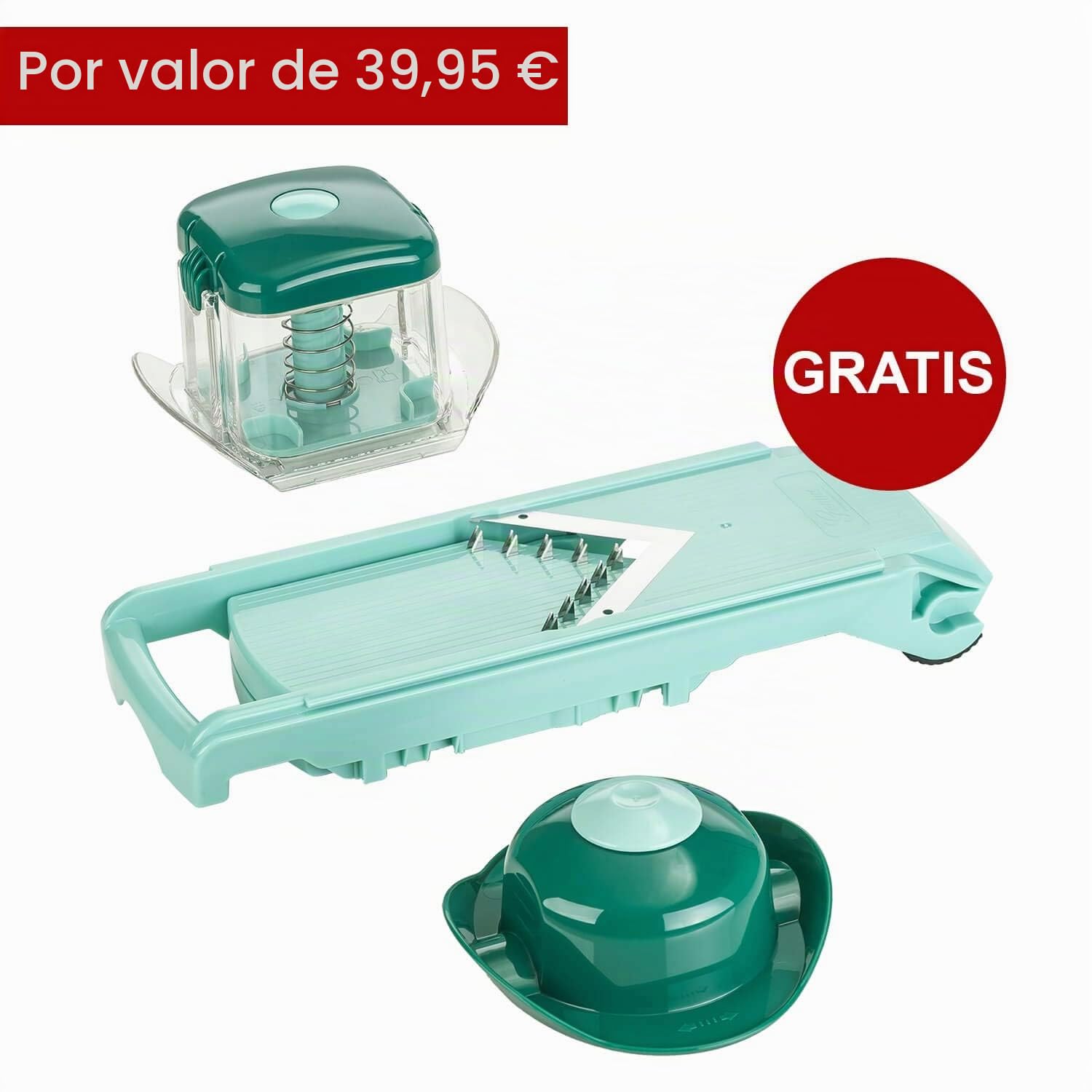 Genius - Juego de Accesorios de Cocina para Cortar Alimentos Nicer Dicer Fusion Julietti, 16 Piezas, Incluido unrebanador.
