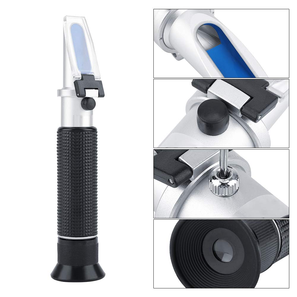 Refraktometr, 3 w 1 Salinometer Przenośny trwały tester miernika grawitacji zasolenia cukru w ​​żywności do pomiaru zawartości cukru w ​​owocach, miodzie, syropie klonowym i innych słodkich napojach