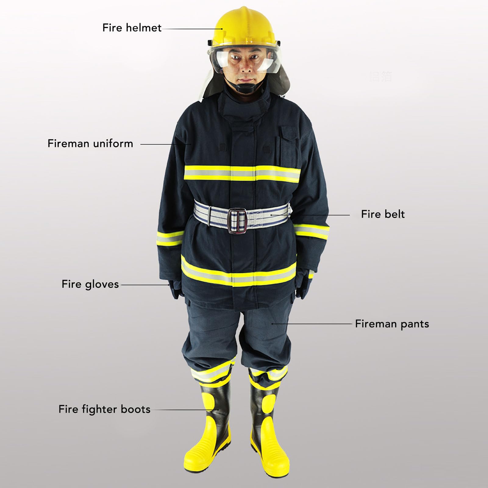 Fafeicy Traje de Seguridad Ignífugo, Alta Visibilidad, Aislamiento Térmico, Ropa Protectora, Ropa de Trabajo Química, Protección para Todo Tipo de Clima, Comodidad y Movilidad, Visibilidad Mejorada,