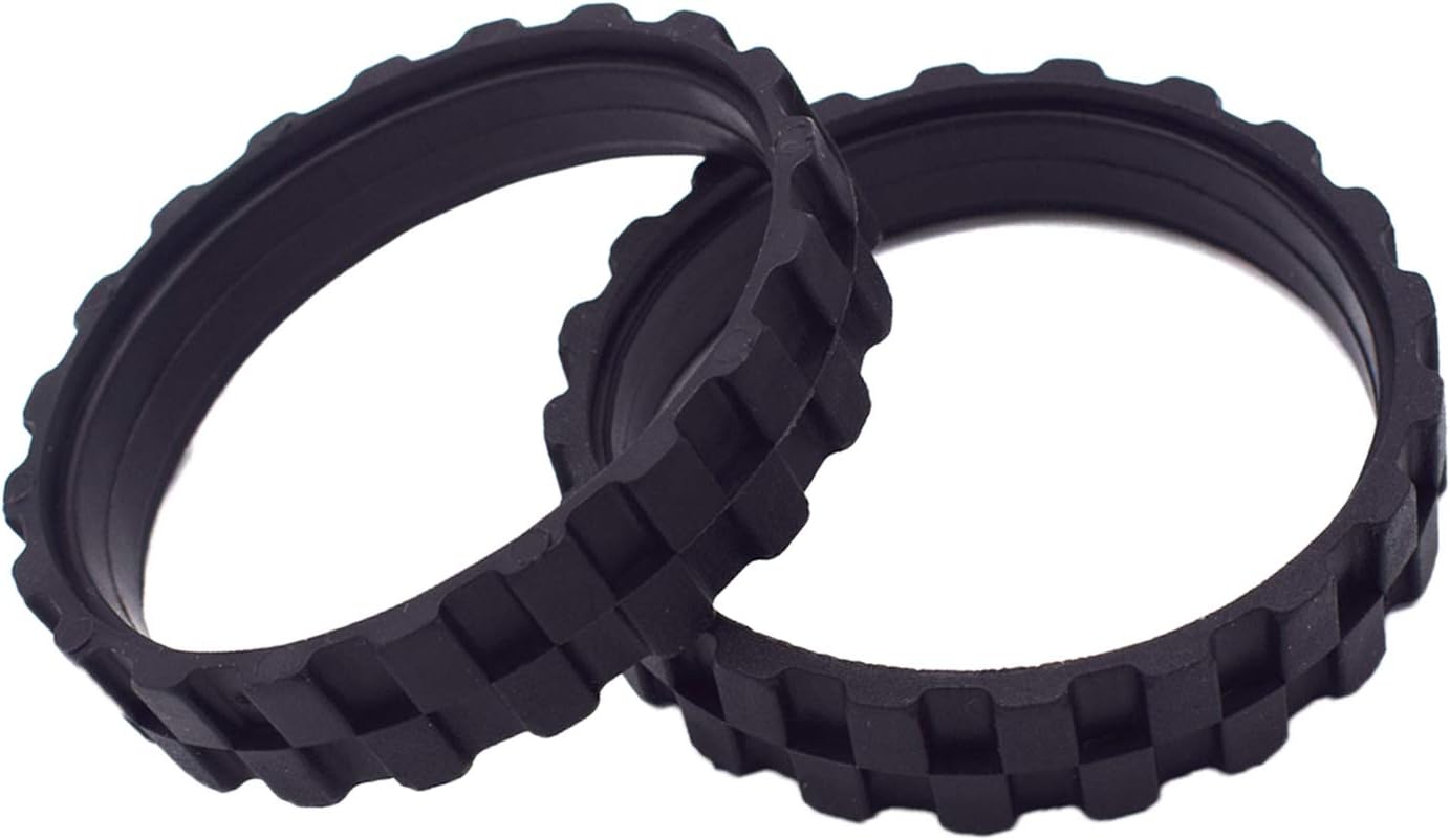 Baoblaze 2Pcs Tires for I-ROBOT ROOMBA Wheels Series 500, 600,700, 800 and 900,E5,I7+,S9,IROBOT 676,980,698, irobot Replacements Parts - Black