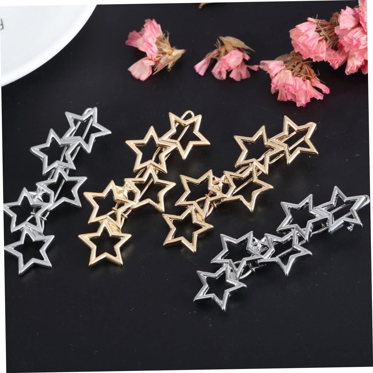 FRCOLOR forcine per capelli a forma di stella, in cristallo, a forma di stella, per capelli, per matrimonio, per donna