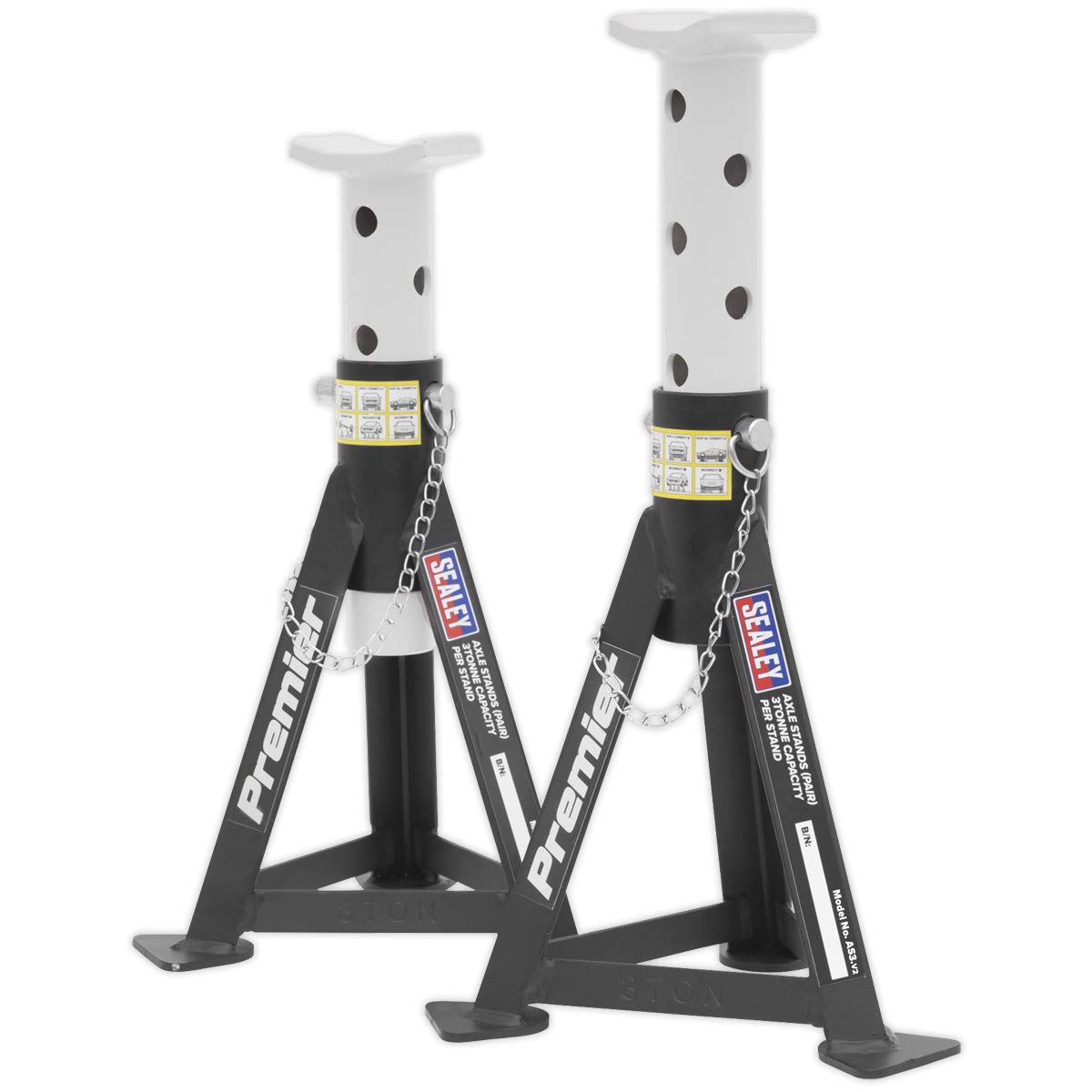 Sealey Axle Stands 3tonne Capacity per Stand 6tonne per Pair