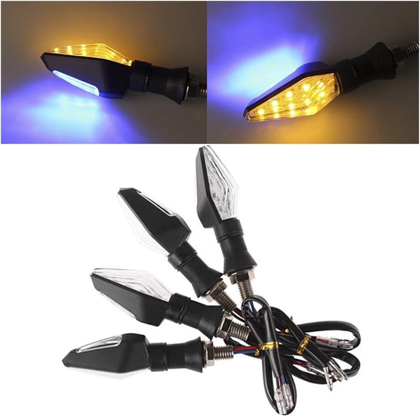Generic Mini uniwersalne wskaźniki Dla APRILI Wszystkie modele, lata, przód lub tył, 1 szt., 12 V, uniwersalne motocyklowe kierunkowskazy LED, bursztynowa lampa migająca