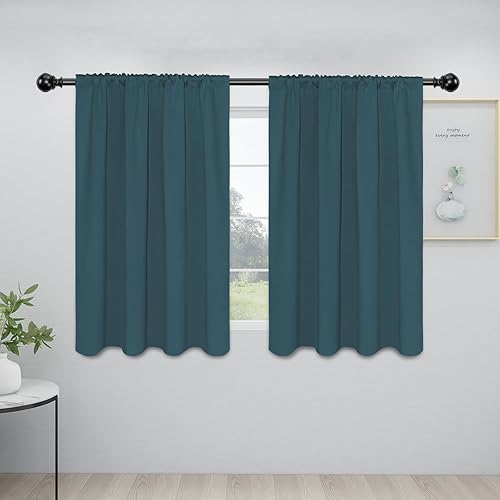 Miniatura 12 de Easy-Going Cortinas opacas con bolsillo para barra para dormitorio, cortinas de ventana para oscurecer la habitación para sala de estar, cortinas de