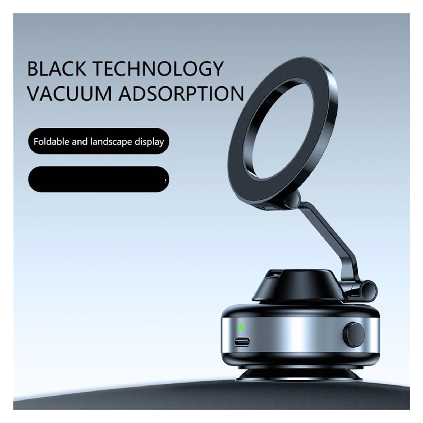 X98 Supporto For Telefono Da Auto Con Ventosa Elettrica A Vuoto, Supporto Da Auto Pieghevole Magnetico Con Rotazione A 360° - Compatibile Con IPhone 12-16 Pro, Tutti Gli Smartphone(Silver)