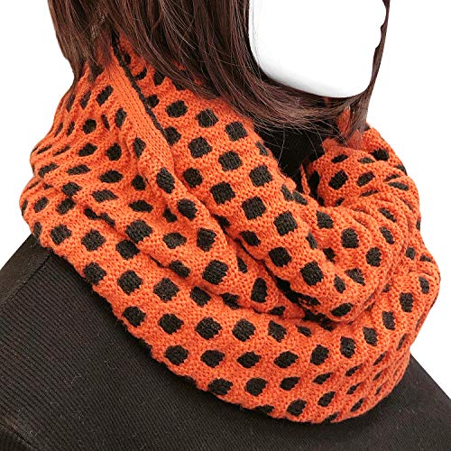 Bowbear Two Tone Warm Winter Knit Infinity Scarf3