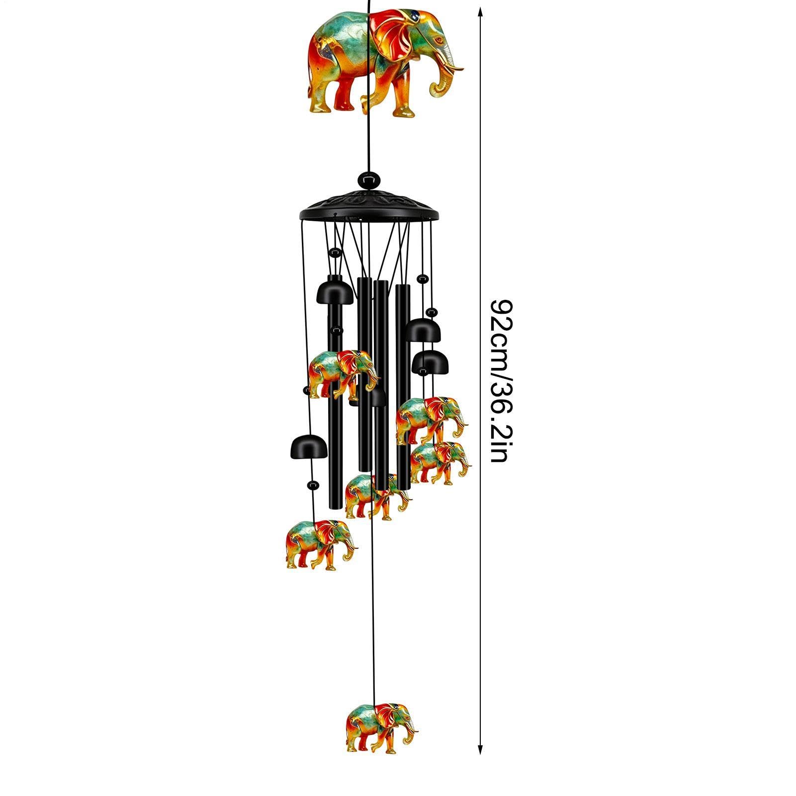 Carillon éolien en métal peint - Tube en aluminium noir - Carillons éoliens
