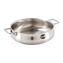 Barazzoni Tummy Tegame due manici, Acciaio inox 18, 10, Diametro cm 18, Litri 1,25. Made in Italy.