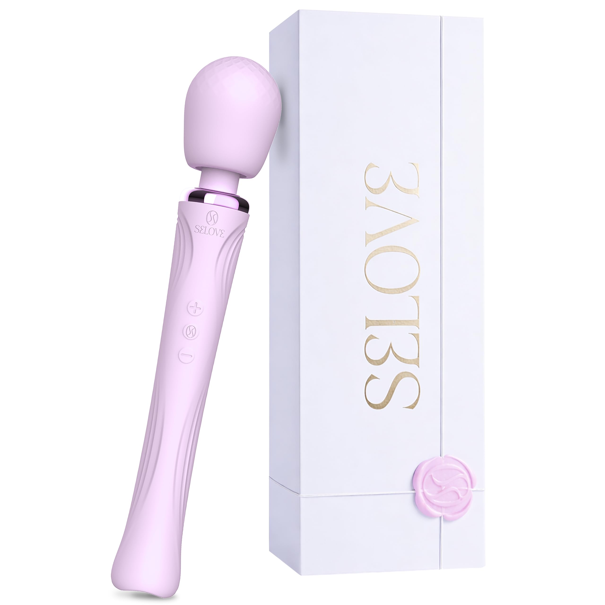 SELOVE Wand Vibrator – Vibrazioni Potenti e Profonde con Collo Flessibile (Lustrous Lilac)