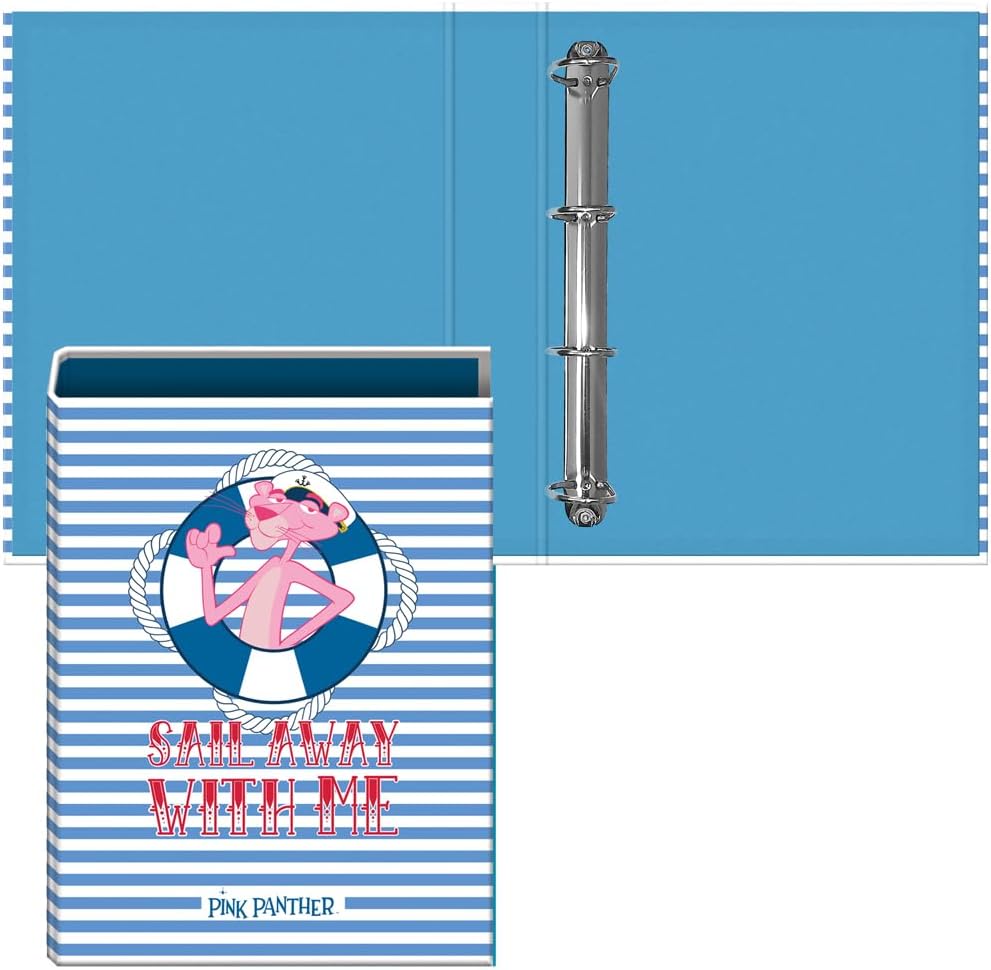 Dohe - 4 Ring Binder Capacity 250 Sheets Sheet Size (26.4 x 34 cm) Spine 6 cm Rings 40 mm Extra Hard Cover School Supplies - FSC Mix AEN-COC-000243 - Pink Panther Sailing
