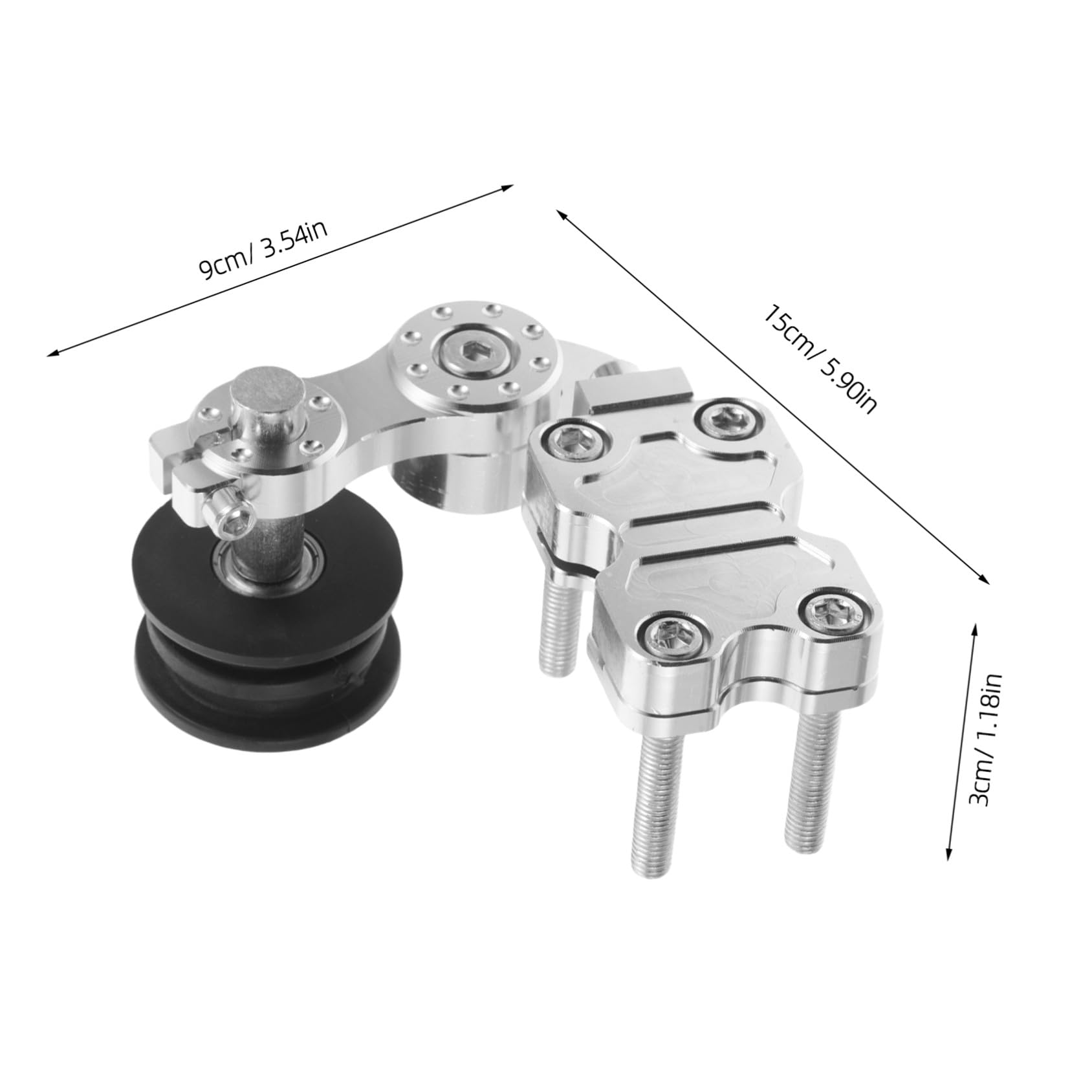 Tendeur de Chaîne Moto Alliage Aluminium Réglable et Résistant pour Moto Atv et Dirt Bike Outil Alignement et Régulateur de Tension Robuste
