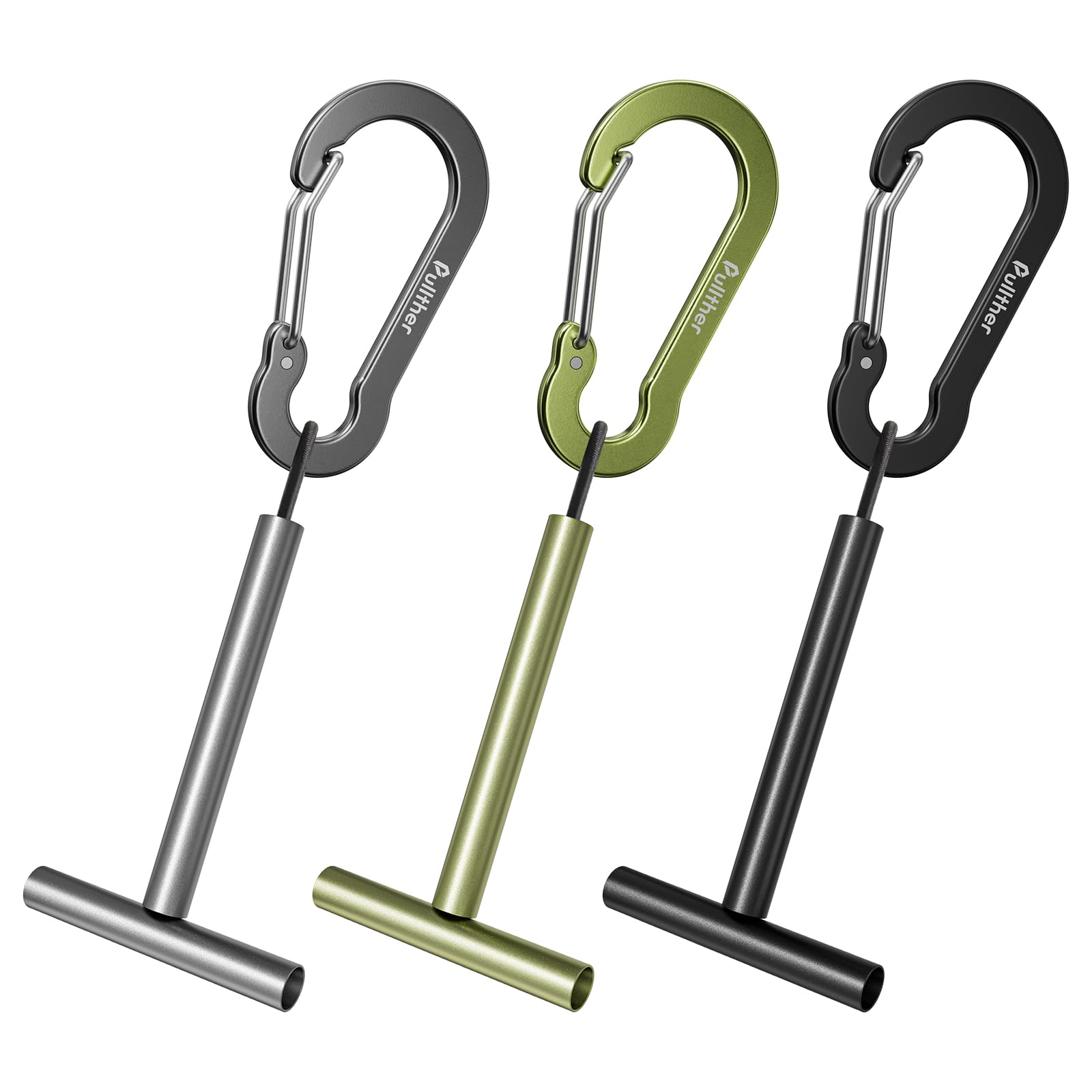 Pullther fishing Tippet Holder,3 PCS Fly Fishing Tippet Holder,Aluminum Tippet Fly Fishing,Fly Fishing Accessories for Leaders and Tippets Dispense.