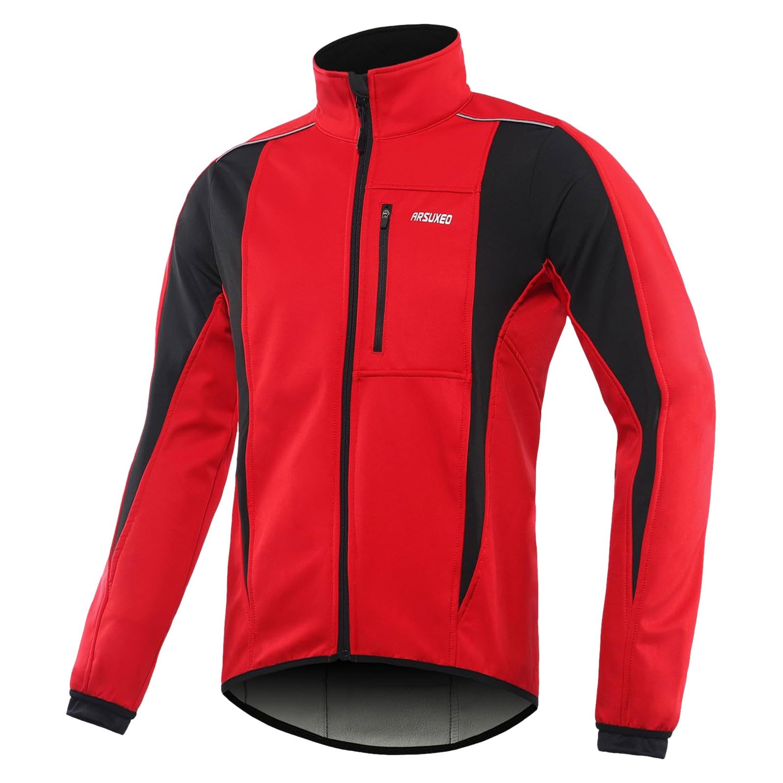 Chaqueta de ciclismo para hombre, impermeable, cortavientos, chaqueta softshell de invierno, térmica, transpirable, reflectante, chaqueta de ciclismo para otoño e invierno, deportes al aire libre