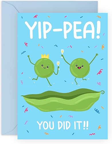 CENTRAL 23 Tarjetas de felicitación de buen trabajo  Yip-PEA You Did It  Tarjeta de felicitación  Bien hecho  Nuevo trabajo  Graduación  Viene con