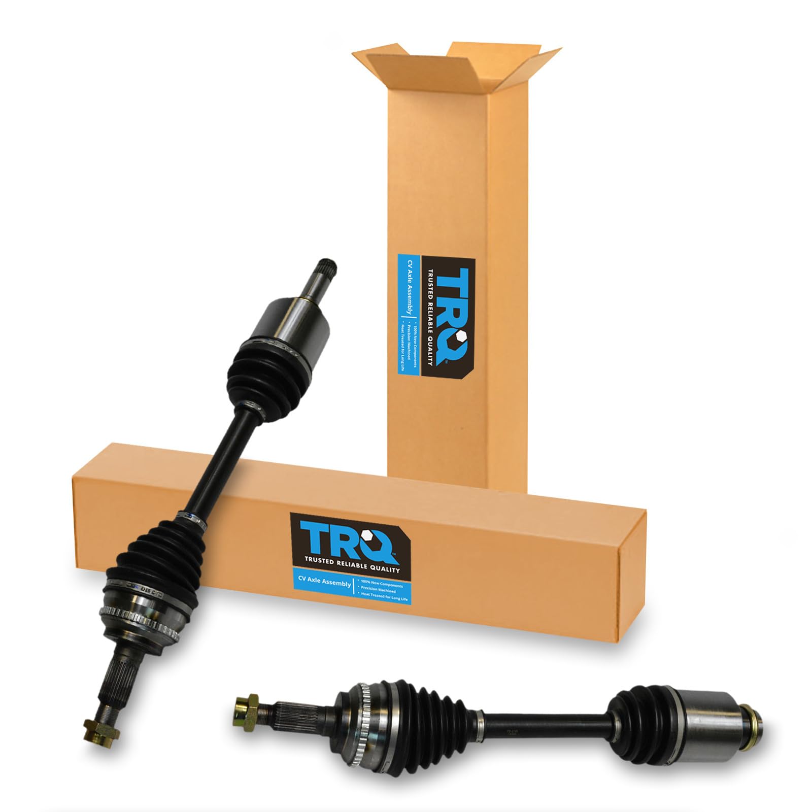 TRQ Front Driver and Passenger Side CV Axle Assembly Set 2 Piece Compatible with 07-10 Ford Edge FWD 2011 Edge SE SEL Limited FWD 12-14 Edge V6 3.5L 3.7L FWD 07-15 Lincoln MKX FWD