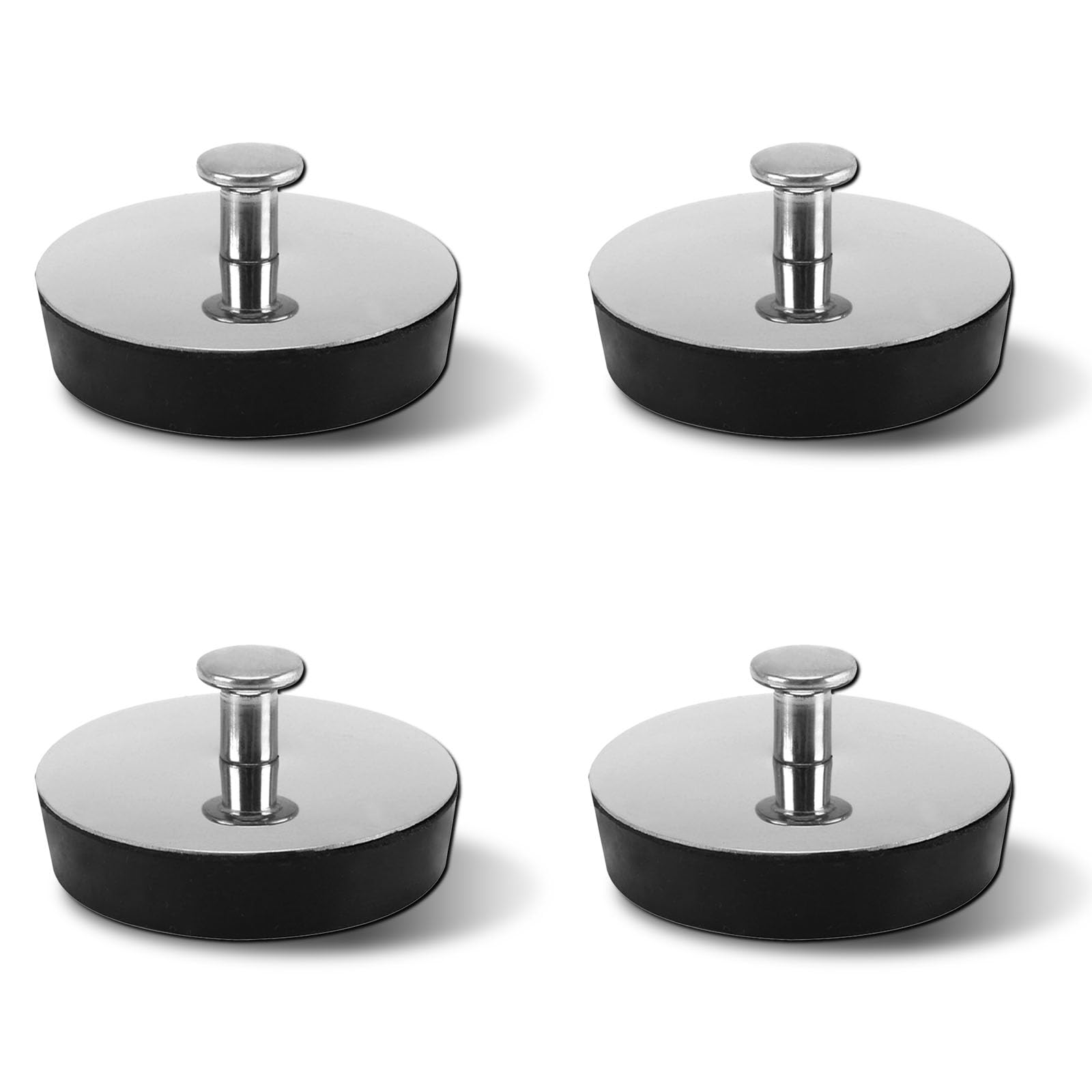 Banbaoni 4 Pack Rubber Sink Plug Drain Stopper, Bath Plug Rubber Sink Plug with Alloy Handle Fit 35mm for Bathtub Kitchen Bathroom 35mm±2mm