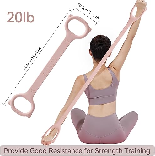 Miniatura 2 de Figure 8 Workout Resistance Band - 3 Elasticities Optional 20 30 40lb, Thicker Durable Arm Back Shoulder Exercise Elastic Rope Yoga Straps Pilates