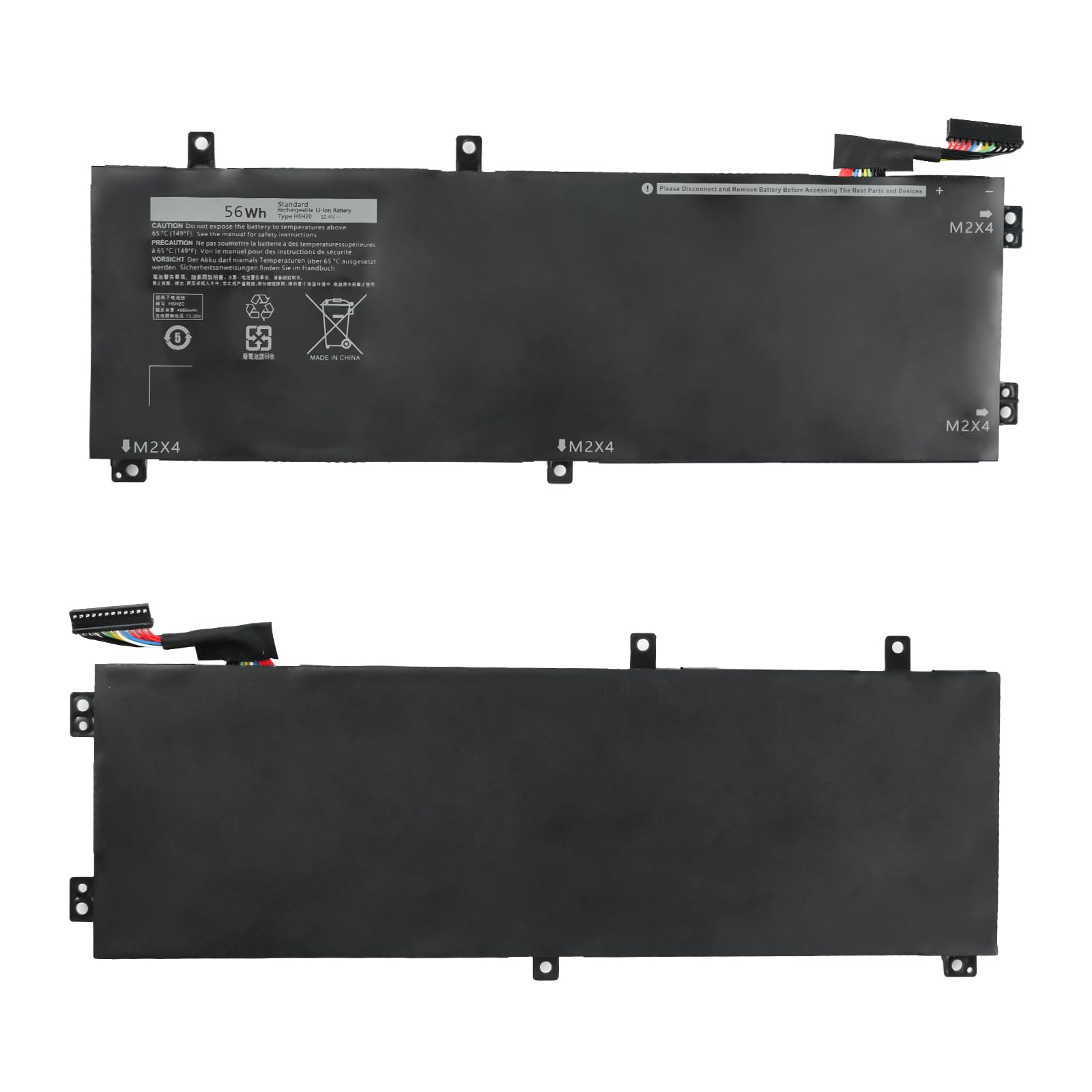 H5H20 Batteria per Dell XPS 15 9550 9560 9570 7590 Series per Dell Precision 5530 5510 5520 5540 Series V0GMT HSH20 M7R96 TJDRR 5D91C 5041C 05041C 62MJV 062MJV 0RRCGW 451-BCBT [56Wh ]