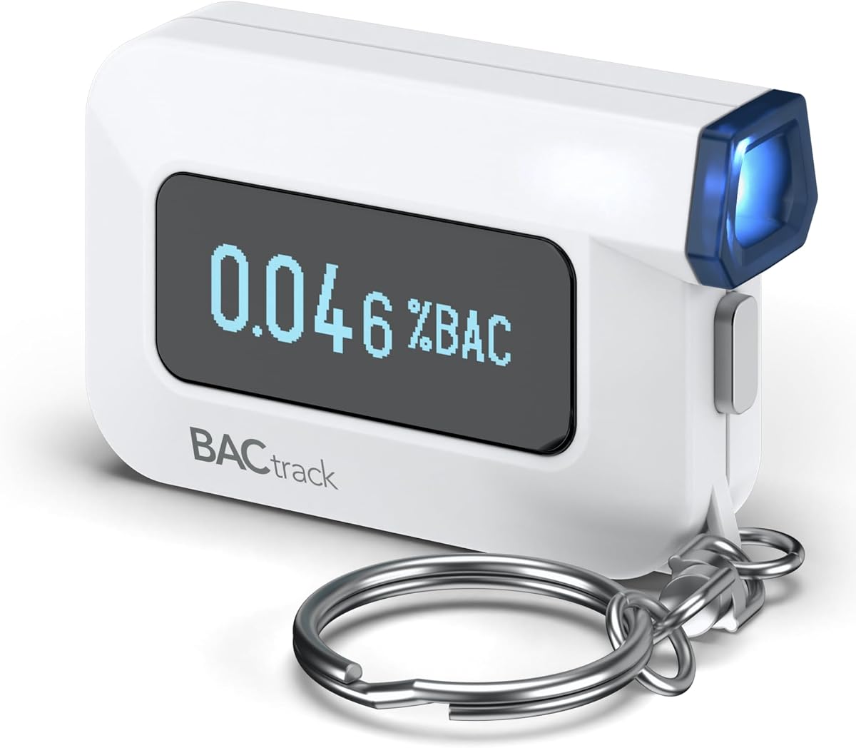 BACtrack C6 Keychain Breathalyzer | BAC Alcohol Tester | Optional App | Portable Alcohol Test for Home & Personal Use | 3 Mouthpieces Included