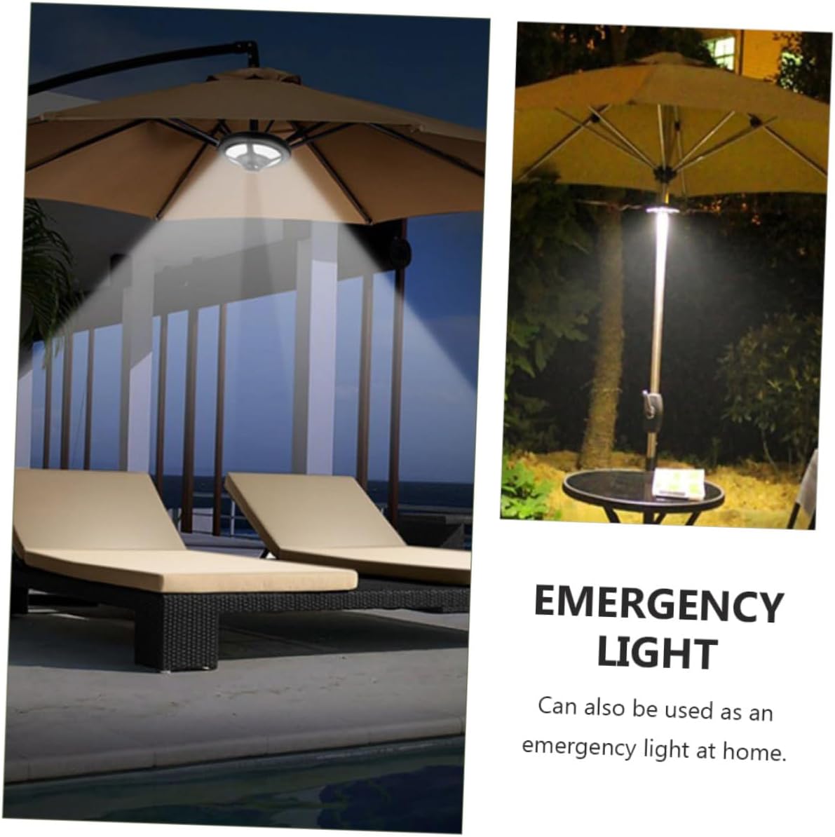 POPETPOP LED Umbrella Light Waterproof Design Multi-Functional Camping Lamp for Outdoor Use 1-Piece Garden Lighting Tool