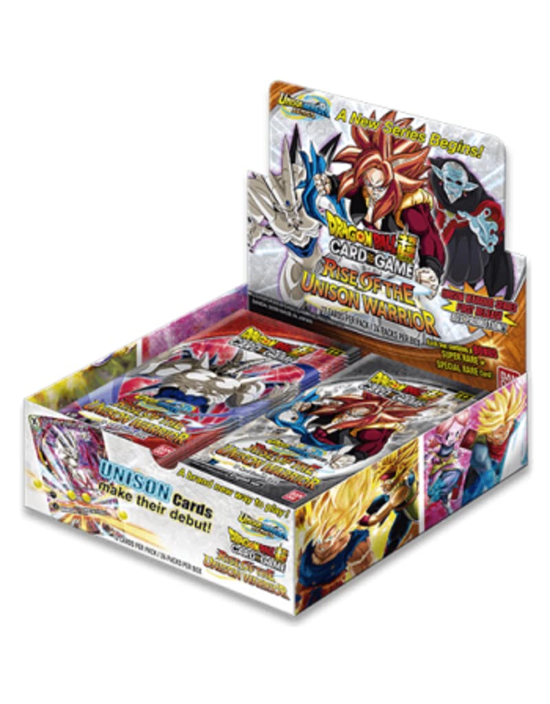 Amazon.com: BANDAI NAMCO Entertainment Dragon Ball Super Card Game: Rise of  The Unison Warrior Booster Box (English Ed.) : Toys & Games