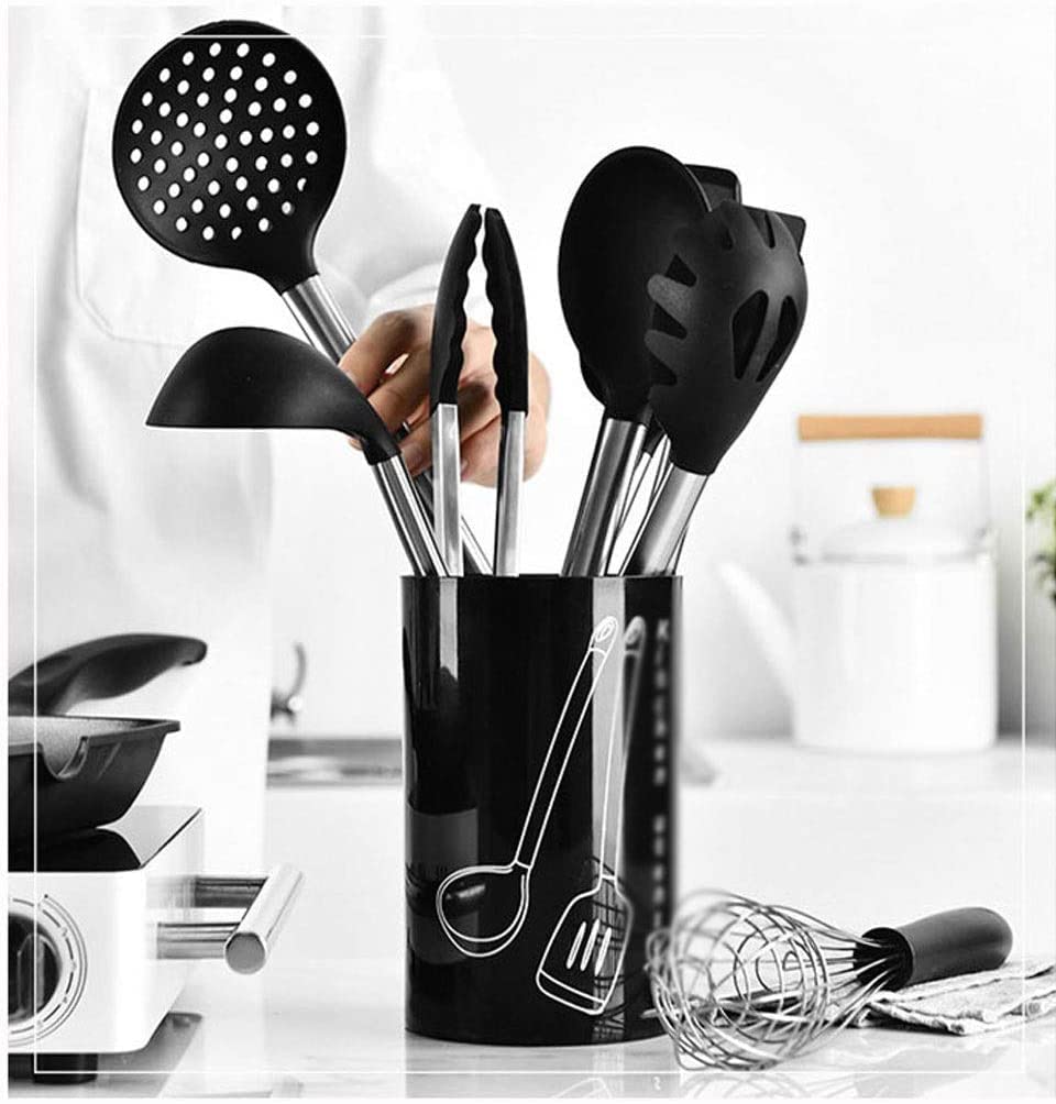SKUZA Küchenutensilien-Set, 9-teiliges Silikongriff-Kochgeschirr, Silikagel-Utensilien, Küchengeschirr, Antihaft-Pfanne, Schaufel, Löffel, Spachtel, Küche, Kochwerkzeug-Set