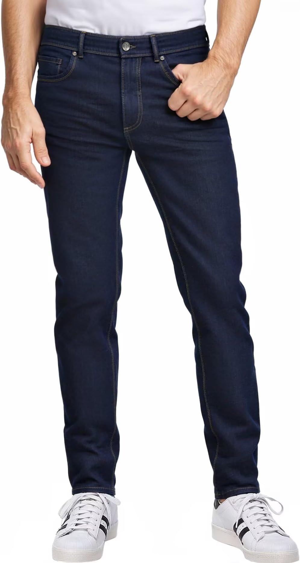 Men's Slim Hyper Stretch Classic Straight Leg Denim Jeans