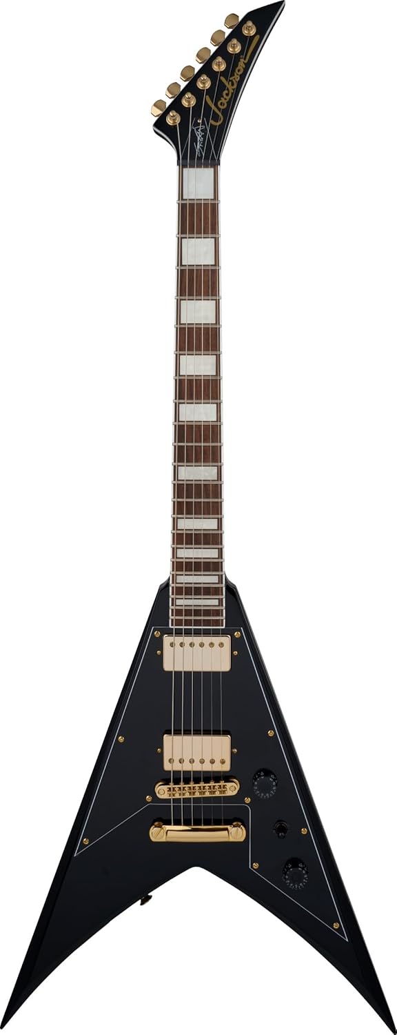 Jackson X Series Signature Scott Ian King V KVXT Electric Guitar - Gloss Black