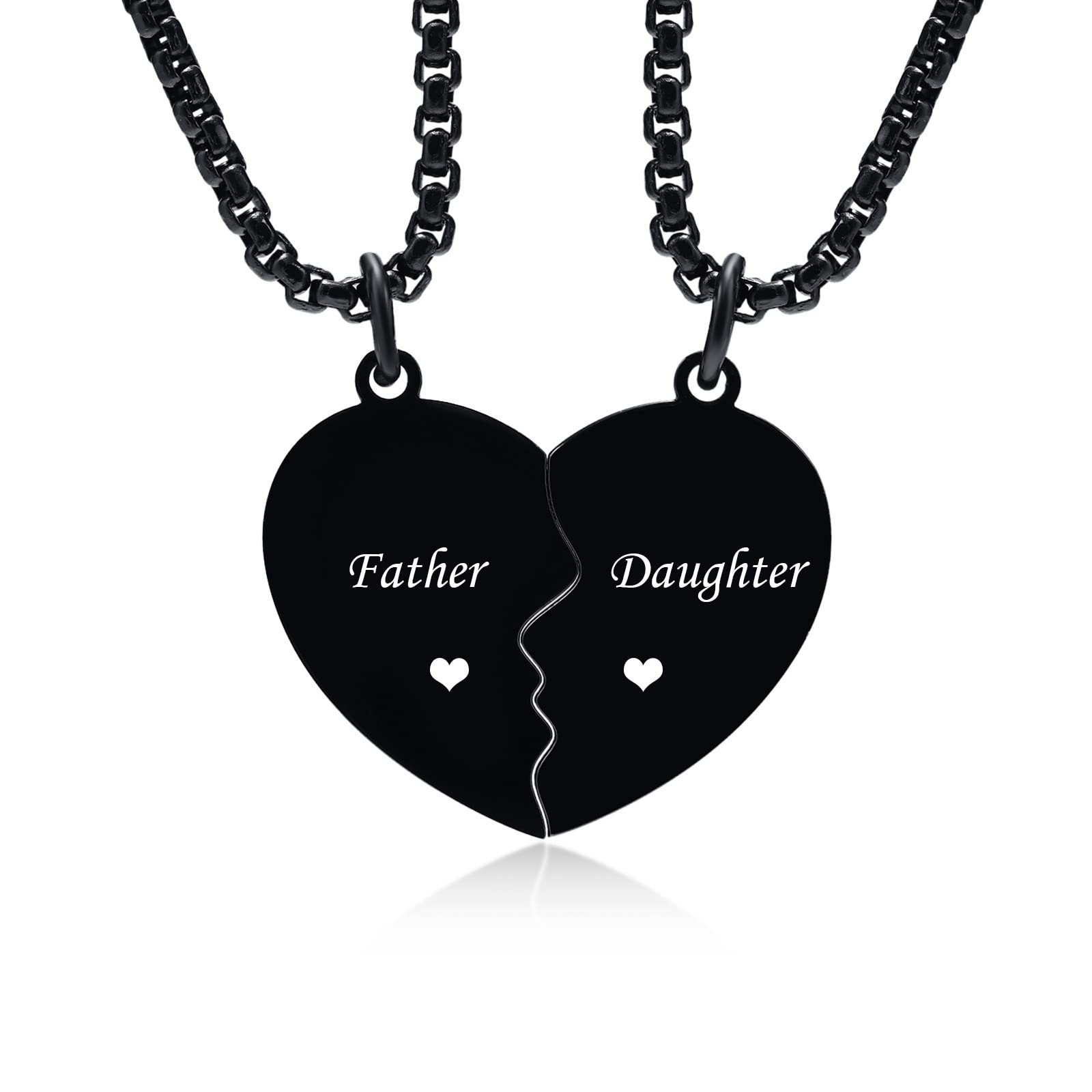 XUANPAIPuzzling Matching Necklace Set for 2 -Graduation Back to School Birthday Jewelry for mom/father/son/daugther