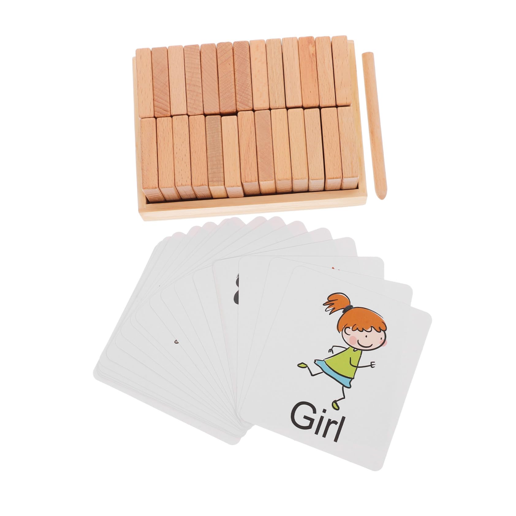 HANABASS Jeu de Lettres en Bois Assorties 1 Set Beige pour Tracé Alphabet
