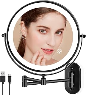 Rechargeable Wall Mounted Lighted Makeup Vanity Mirror