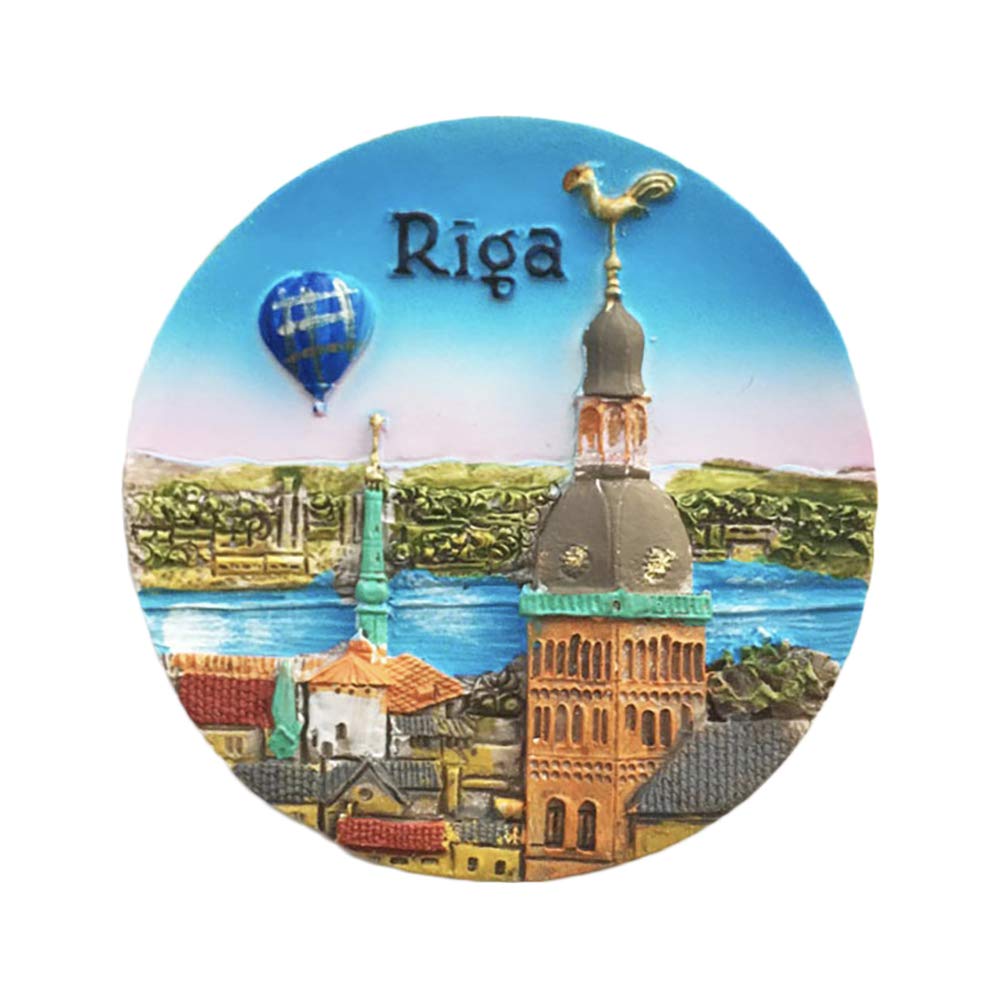 Wedarego Riga Latvia 3D Refrigerator Magnet Tourist Souvenirs Resin Magnetic Stickers Fridge Magnet Home & Kitchen Decoration From China