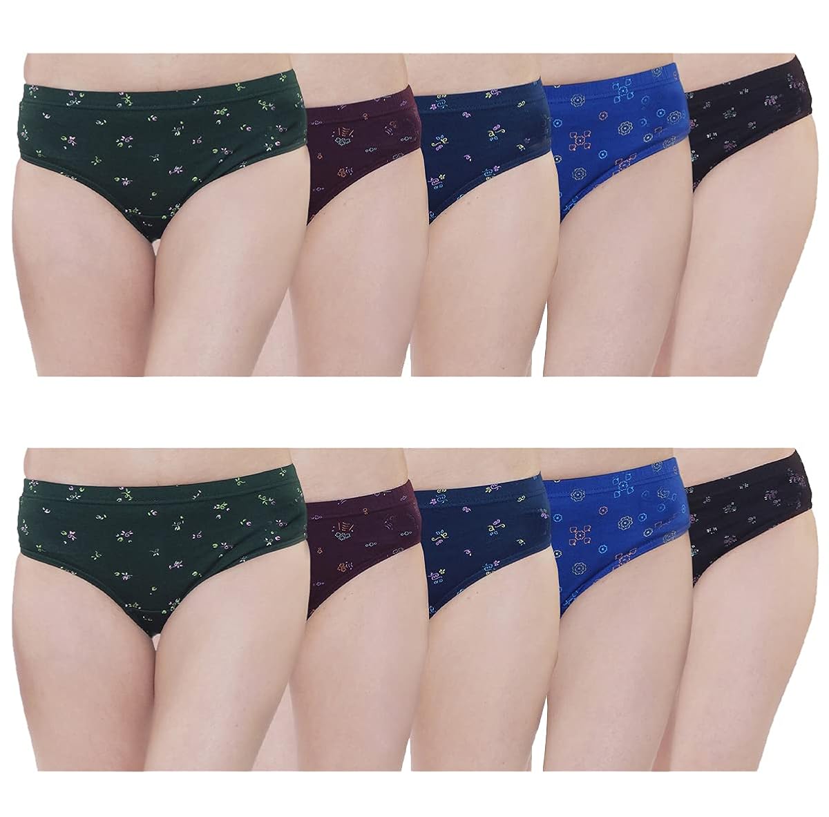 Bornify Women's Cotton Briefs (Pack of 10)
