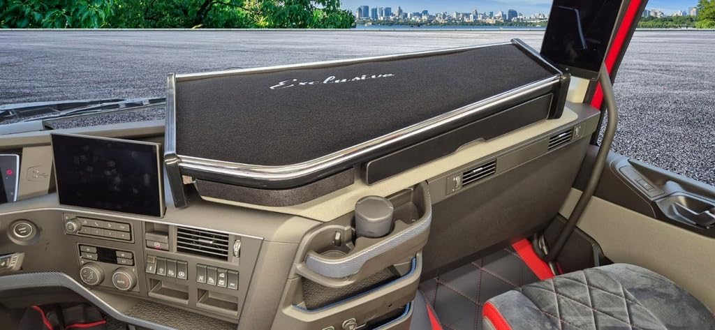Générique Tablette de Tableau de Bord Camion XXL avec Tiroir pour adpatable Volvo FH4B/FH5 (Contour Noir)