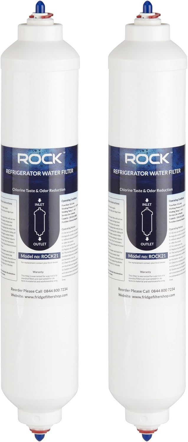 2X ROCK 88 Compatible for 0060823485A Kemflo Aicro Water Filter for, CDA, Firstline, Frigistar refrigerators