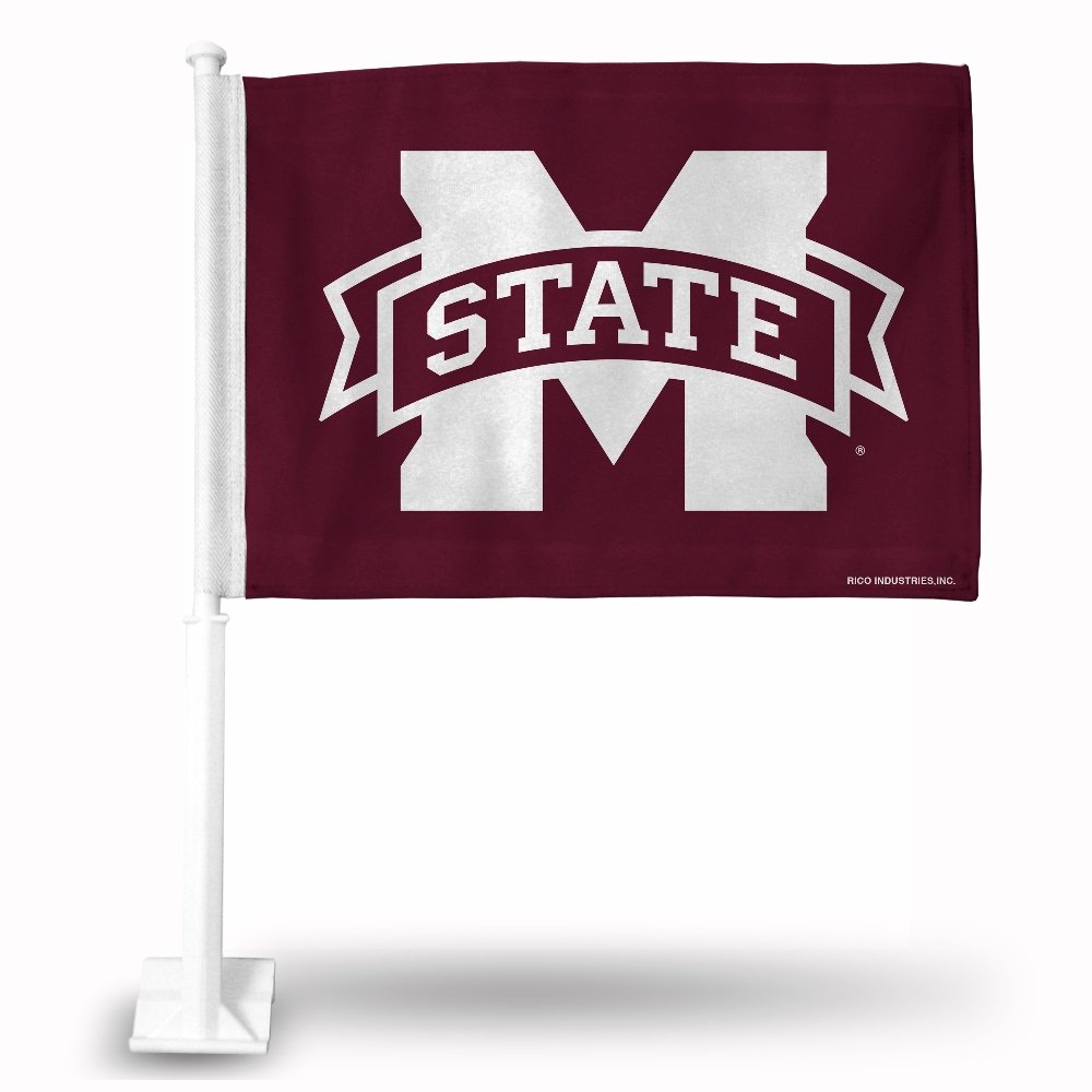 Mississippi State Bulldogs 11x14 Window Mount 2-Sided Car Flag