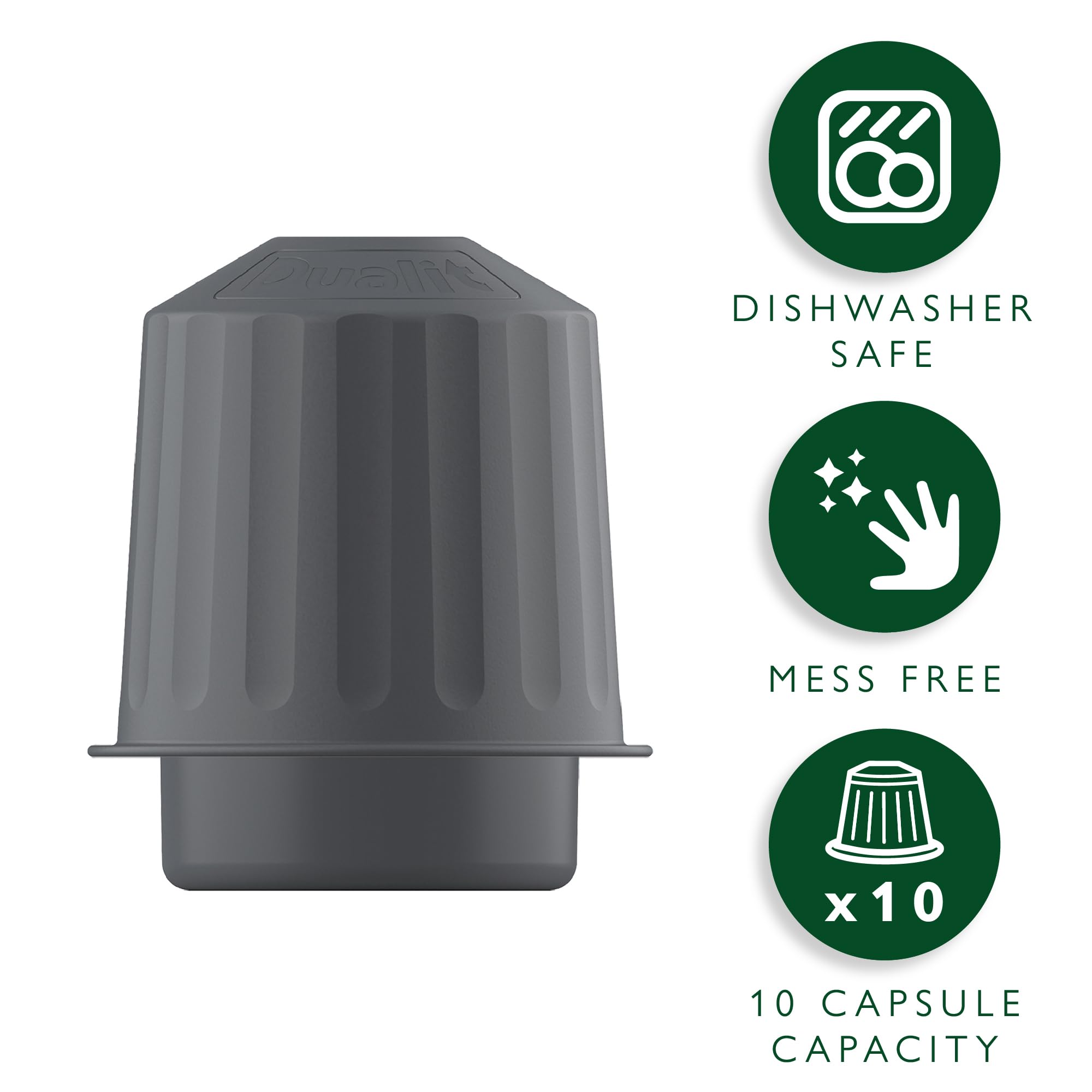 DUALIT EcoPress – Reciclaje cápsulas de café – Reciclador de cápsulas de aluminio – Herramienta Premium Ecológica Compatible con Cápsulas Nespresso y Café Molido