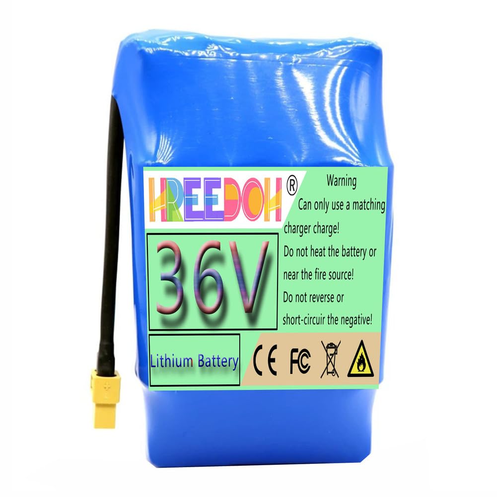 Batterie pour Hoverboard 36 V, 4,4 Ah, 6 Ah, 7 Ah, 8 Ah, 10 Ah ou 12 Ah, Batterie Lithium-ION pour Moteur de Scooter électrique de 0 à 432 W