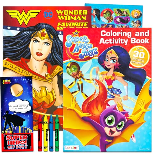 DC Super Hero Girls Coloring and Activity Book Set for...