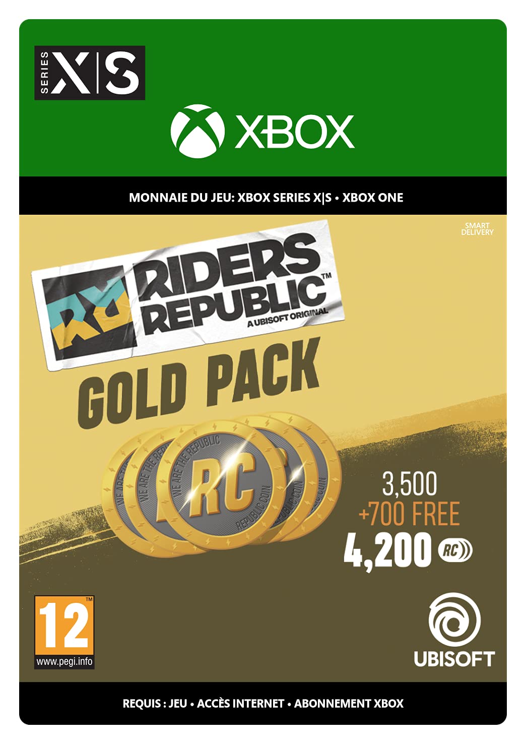 Riders Republic Coins Gold Pack - 4,200 Credits | Xbox One/Series X|S - Code jeu à télécharger