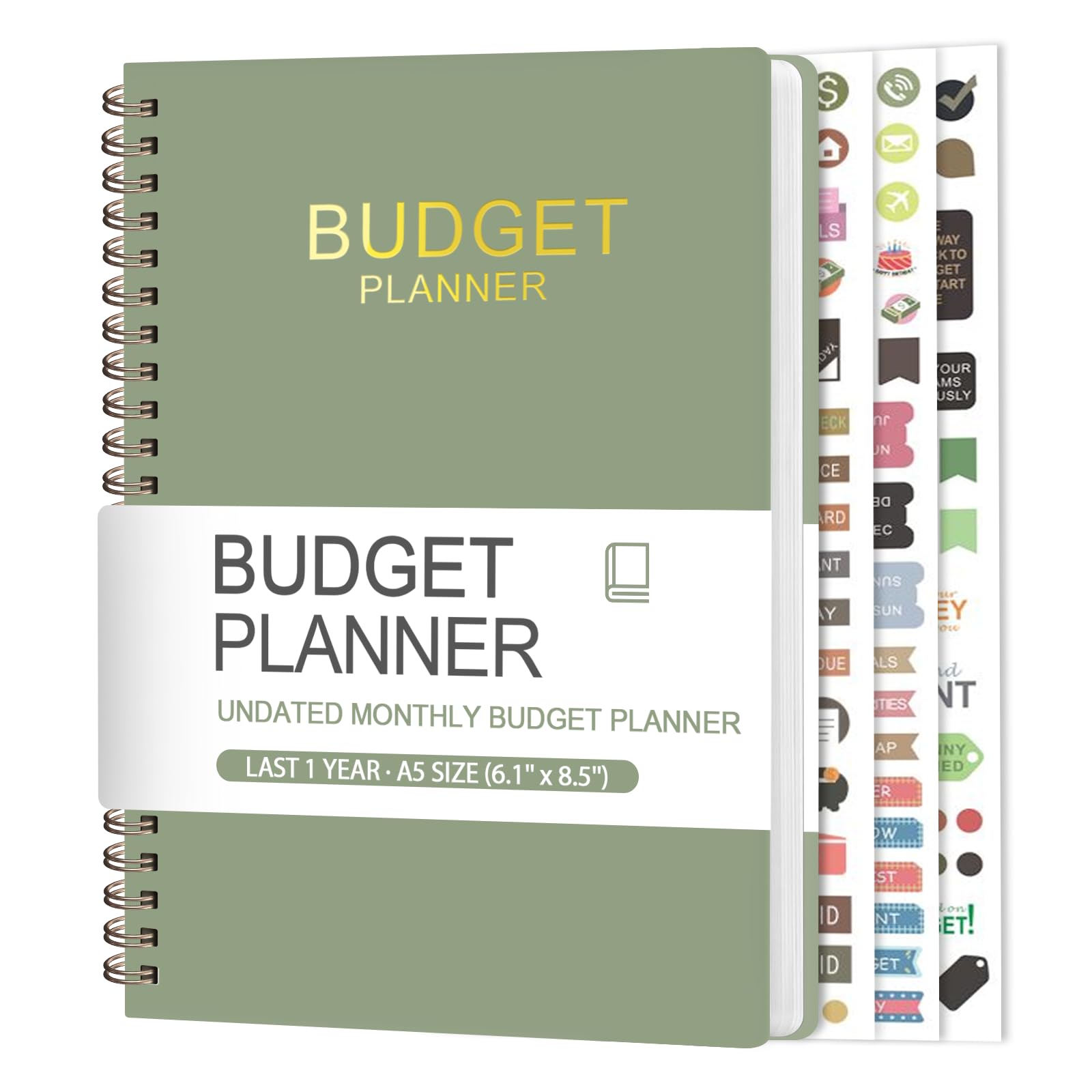 Budget Planner - Monthly Budget Book with Expense Tracker Notebook, A5(6.1" x 8.5") Financial Planner & Account Book to Take Control of Your Money,