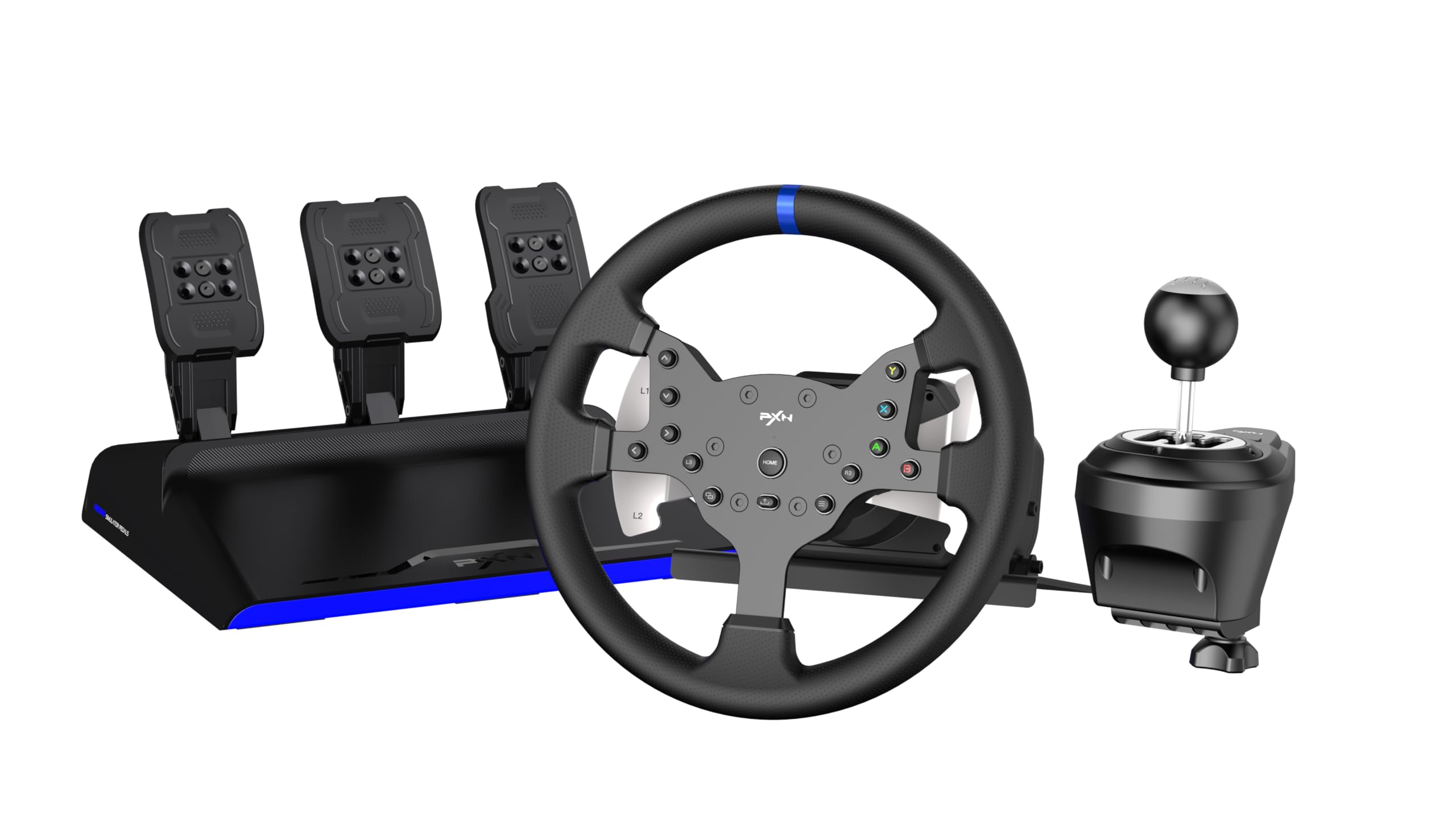 PXN V99 Force Feedback Lenkrad mit Pedalen und Schalthebel 3,2Nm - Gebraucht - Wie Neu - 270°/900° Gaming Lenkrad für PC, Xbox One, Xbox Series X|S und PS4