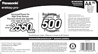 Vista 2 de Eneloop Panasonic Pro Ni-MH AA Baterías BK-3HCCA16FA 16pk y 4 pilas cargador de batería con 4 pilas AA Ni-MH Negro