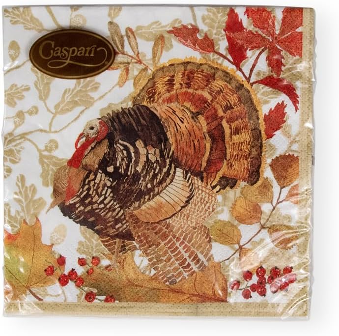 Woodland Turkey Paper Luncheon Napkins - 20 Per Package