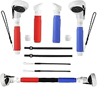 Vista 1 de VR BeatSaber Handles Controller Extension Grips for Oculus Quest 2 Playing BeatSaber Games2 in 1 Upgraded Simple Install for VR DualLong Beat Saber