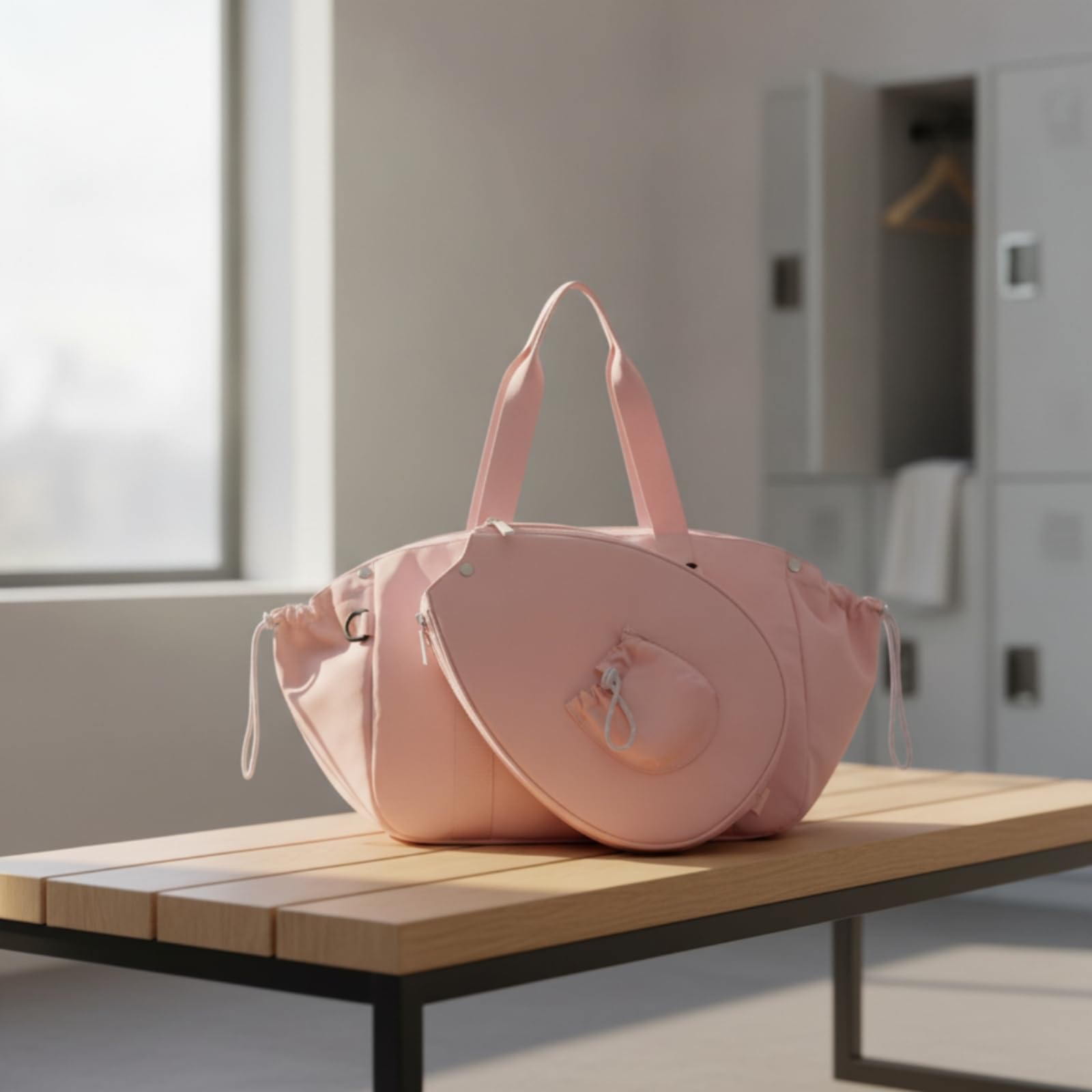 Badmintontasche mit Schlägerhülle , Graue Federballtasche , Grau , Grau