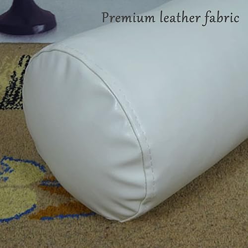 Miniatura 3 de Almohada de cuello redondo para dormir, almohada cervical larga de piel sintética, impermeable, almohada cilíndrica enrollable con funda extraíble,