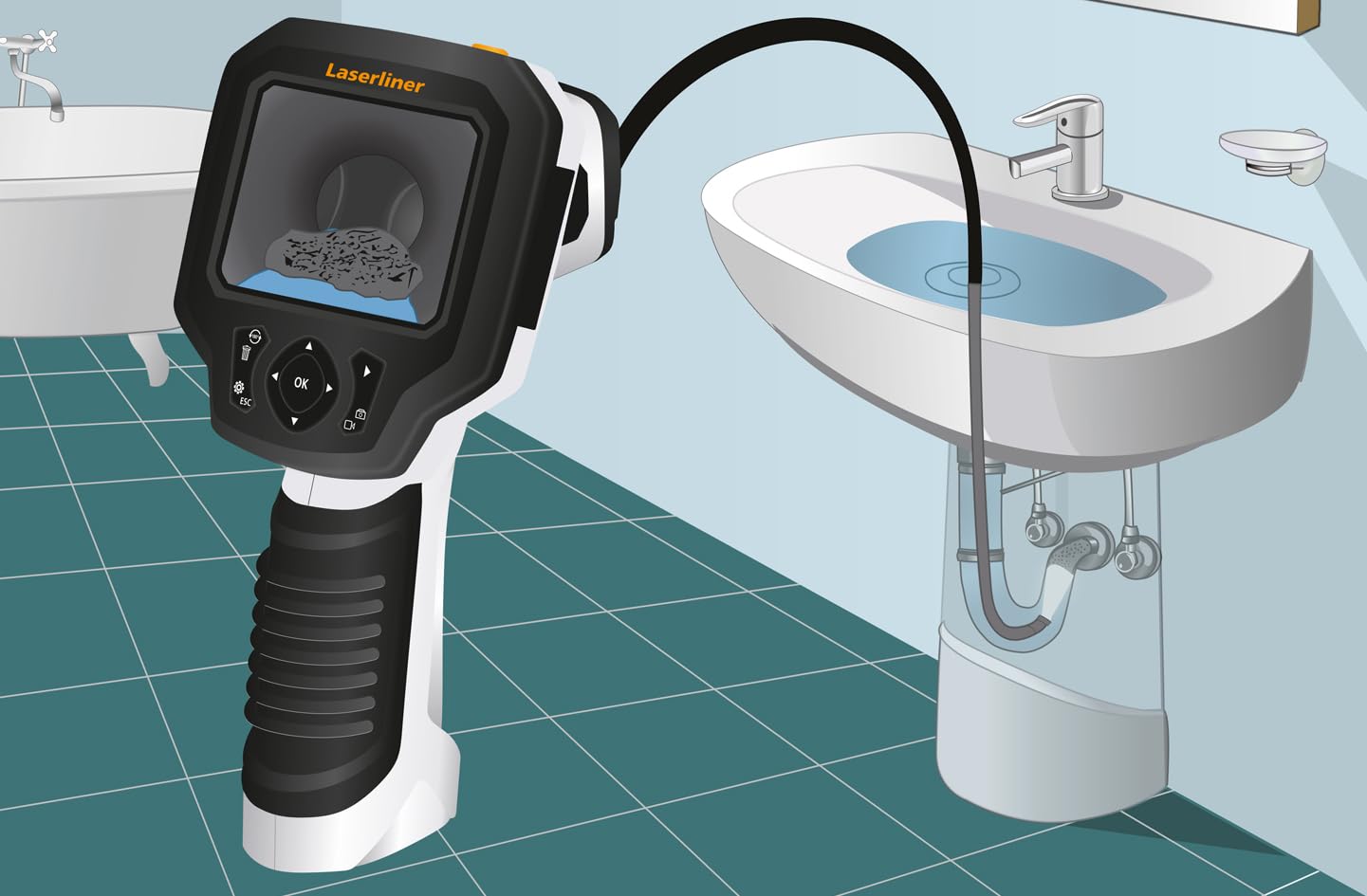 Laserliner VideoScope XXL Caméra Endoscopique avec Éclairage
